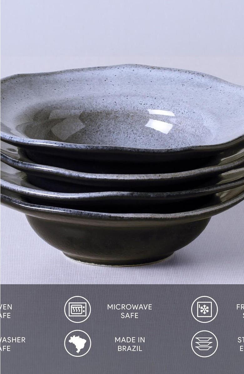 Porto Brasil Dessert/Deep Rim Plate Set of 4, Alternate, color, Dust