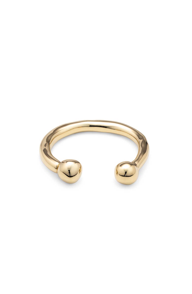 UNODE50 Double Bead Bangle, Main, color, Gold