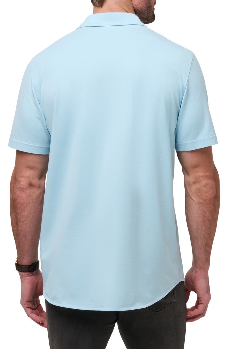 TravisMathew Sands of Time Short Sleeve Stretch Button-Up Shirt, Alternate, color, Dream Blue