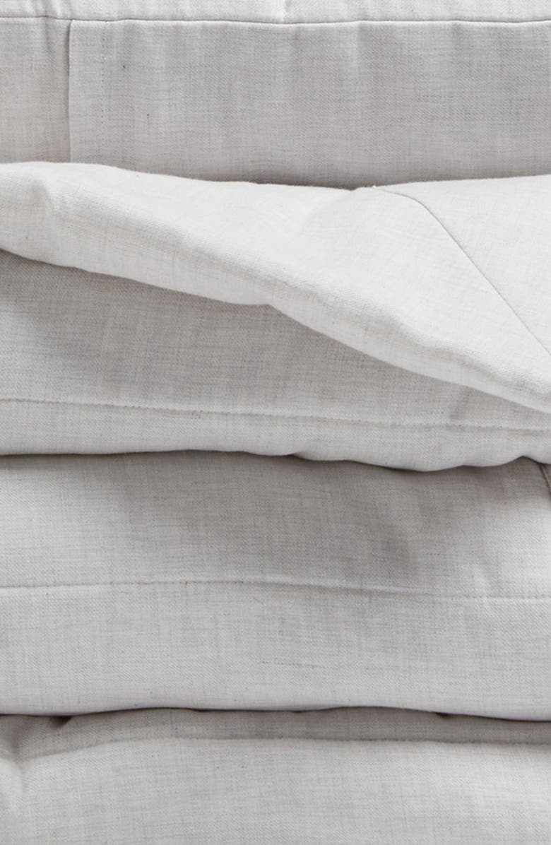 Nordstrom Organic Cotton Mélange Quilted Comforter & Shams Set, Alternate, color, Grey Vapor