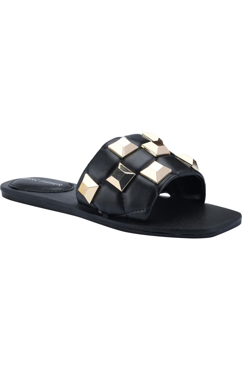 Marc Fisher Bamer Studded Slide Sandal, Main, color,