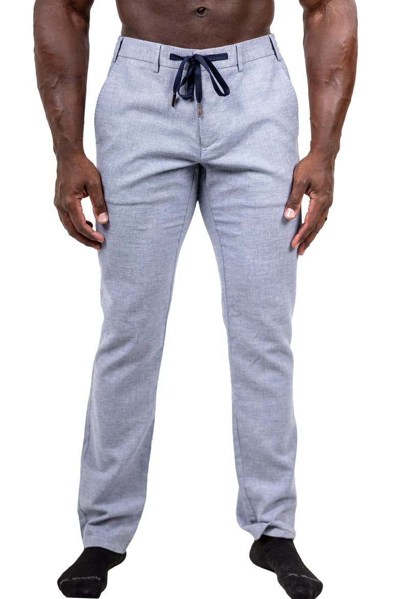 Marthyr Tapered Leg Drawstring Pants, Main, color, BLUE