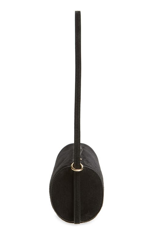Reformation Simona Suede Cylinder Shoulder Bag In Black Suede