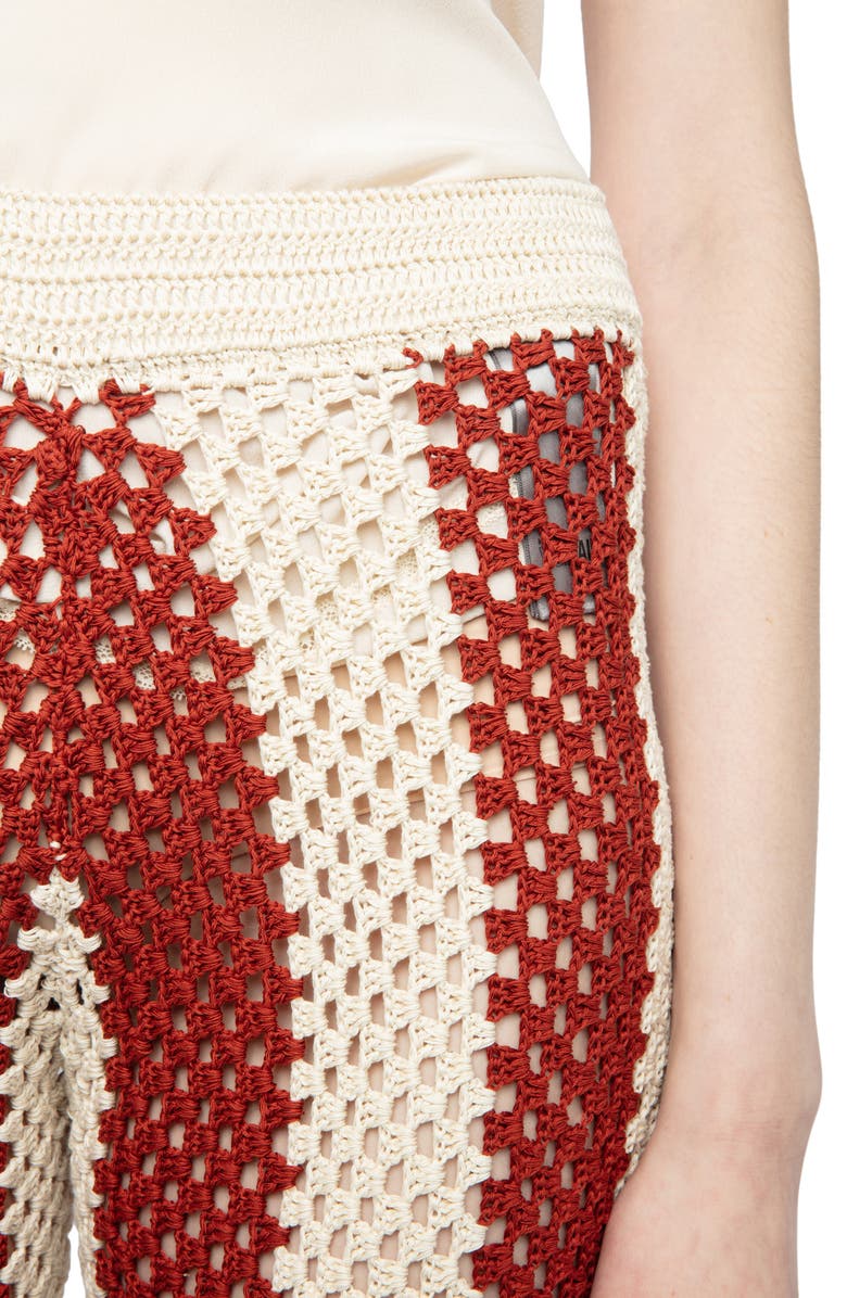 Zadig & Voltaire Pia Crochet Stripe Pants, Alternate, color, 