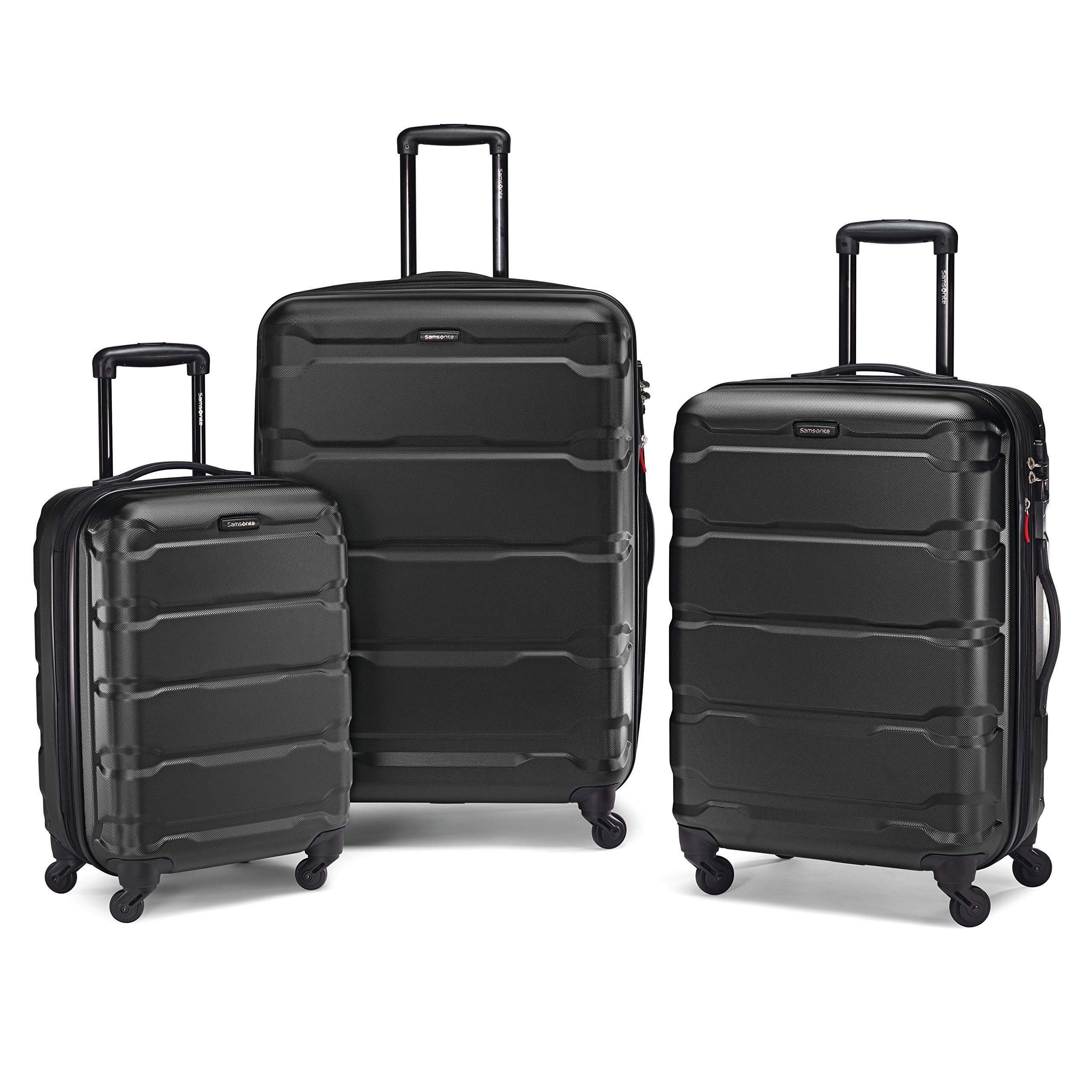 Samsonite Omni PC  3-Piece Set (20/24/28) Hardside Expandable Luggage with Spinner Wheels, Main, color, Black