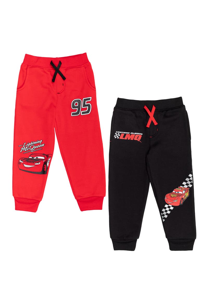 Mickey Mouse Fleece Jogger Pants 2-Pack, Main, color, Lightning McQueen Red