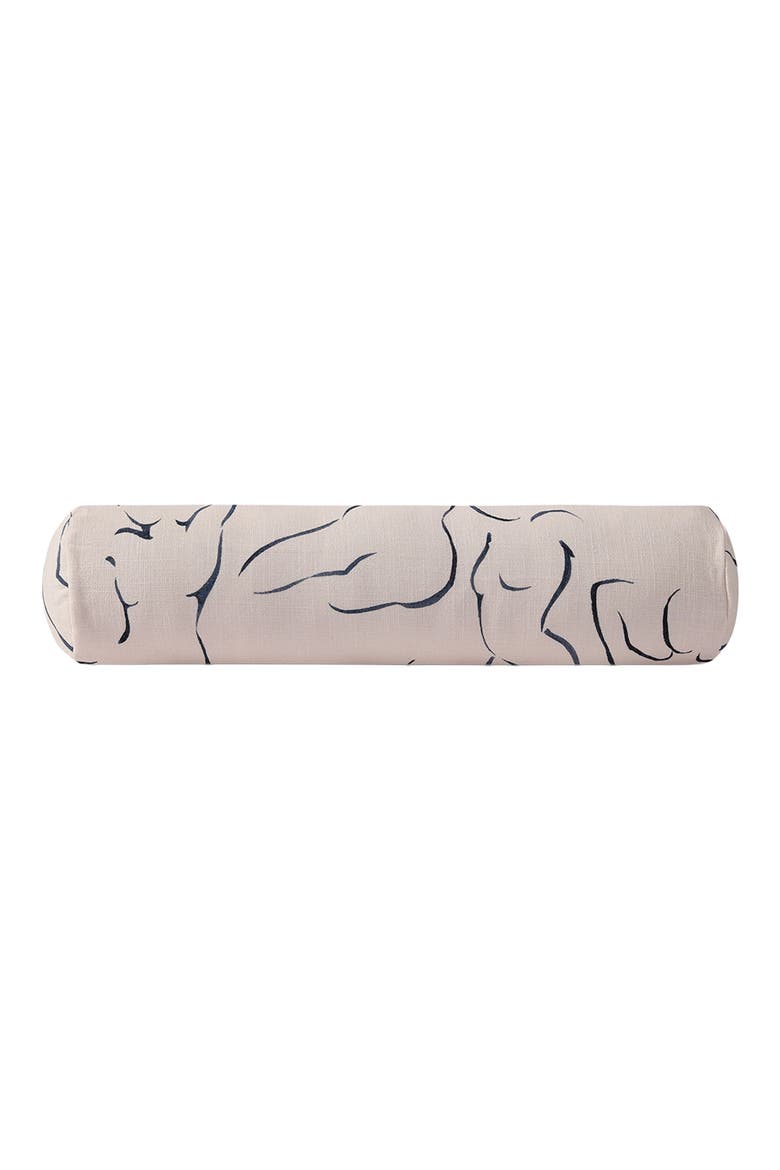 Amour Cotton Bolster Pillow, Main, color, OFF WHITE