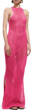 MANGO Open Stitch Maxi Cover-Up Dress
