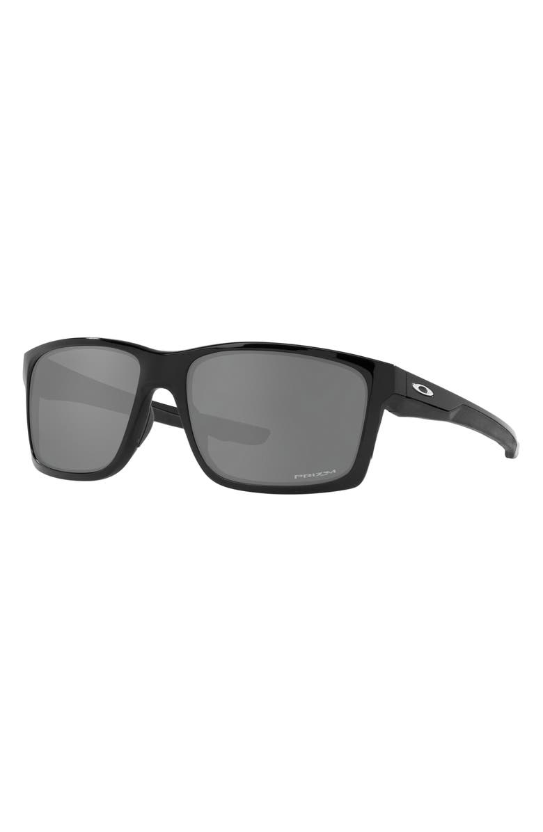 Oakley Mainlink 61mm Prizm<sup>™</sup> Rectangular Sunglasses, Alternate, color, Shiny Black