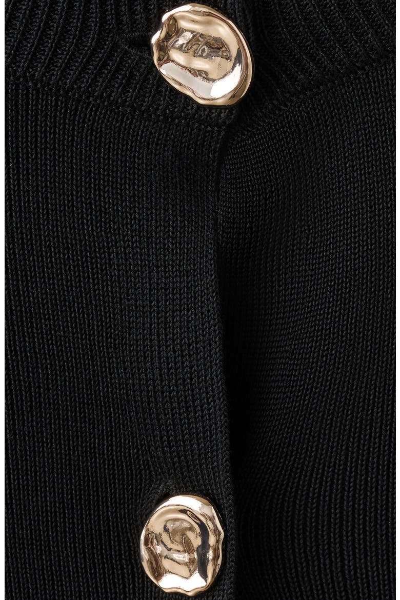 Front Button Cardigan, Alternate, color, BLACK