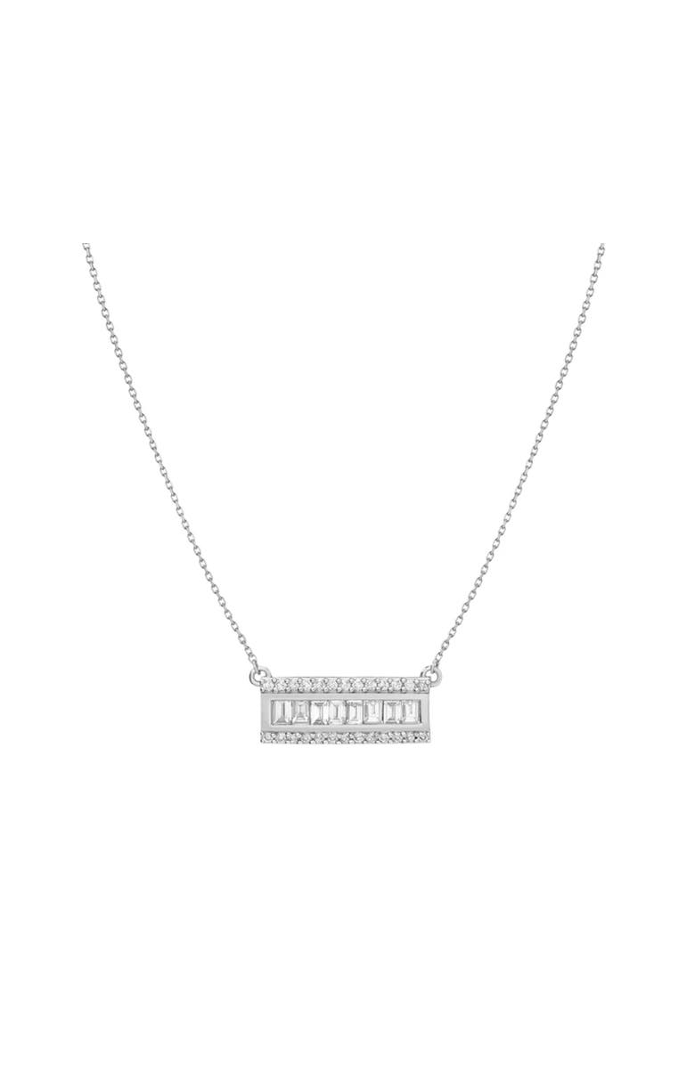 Mazin Jewels Baguette Bar Necklace, Main, color, 