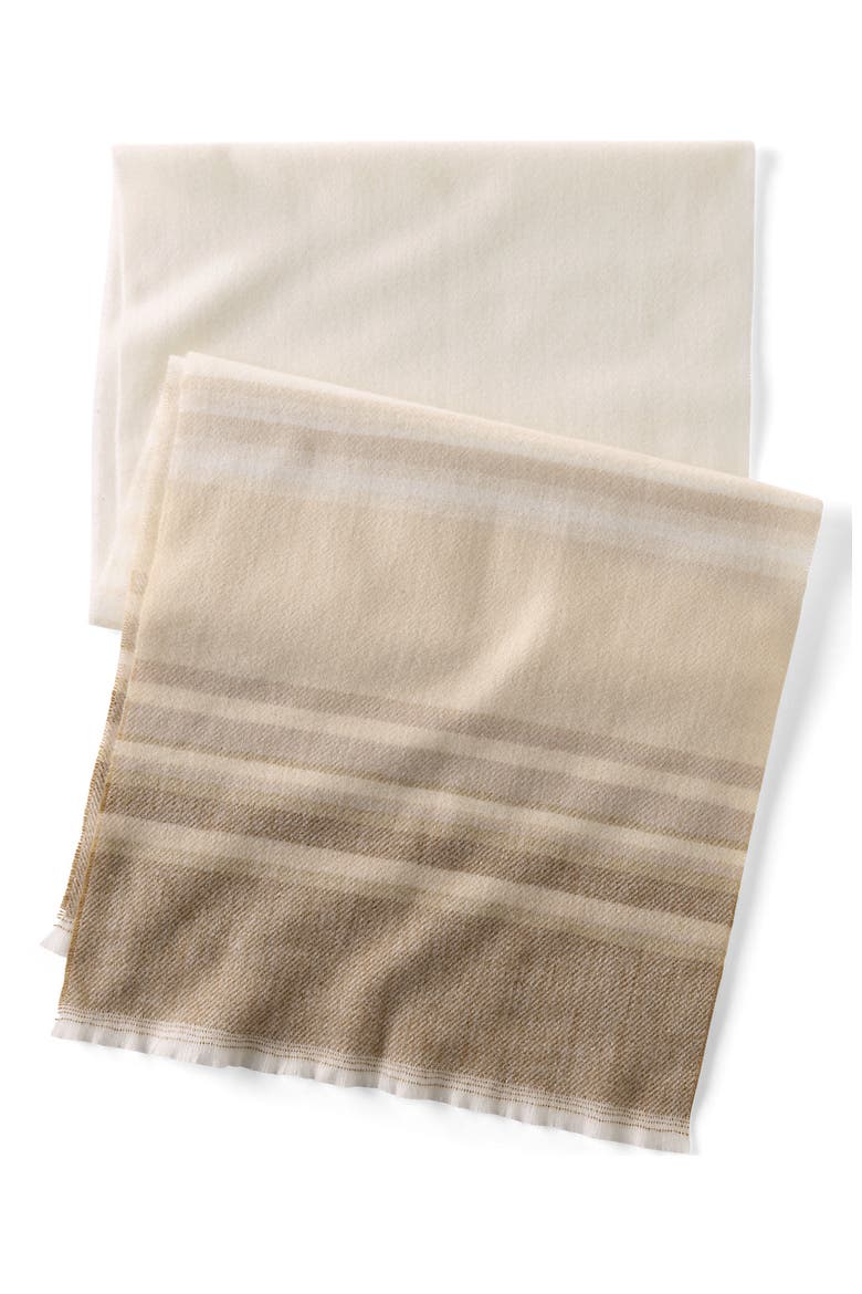 CashTouch Winter Scarf Pattern, Main, color, Ivory Sand Ombre Stripe