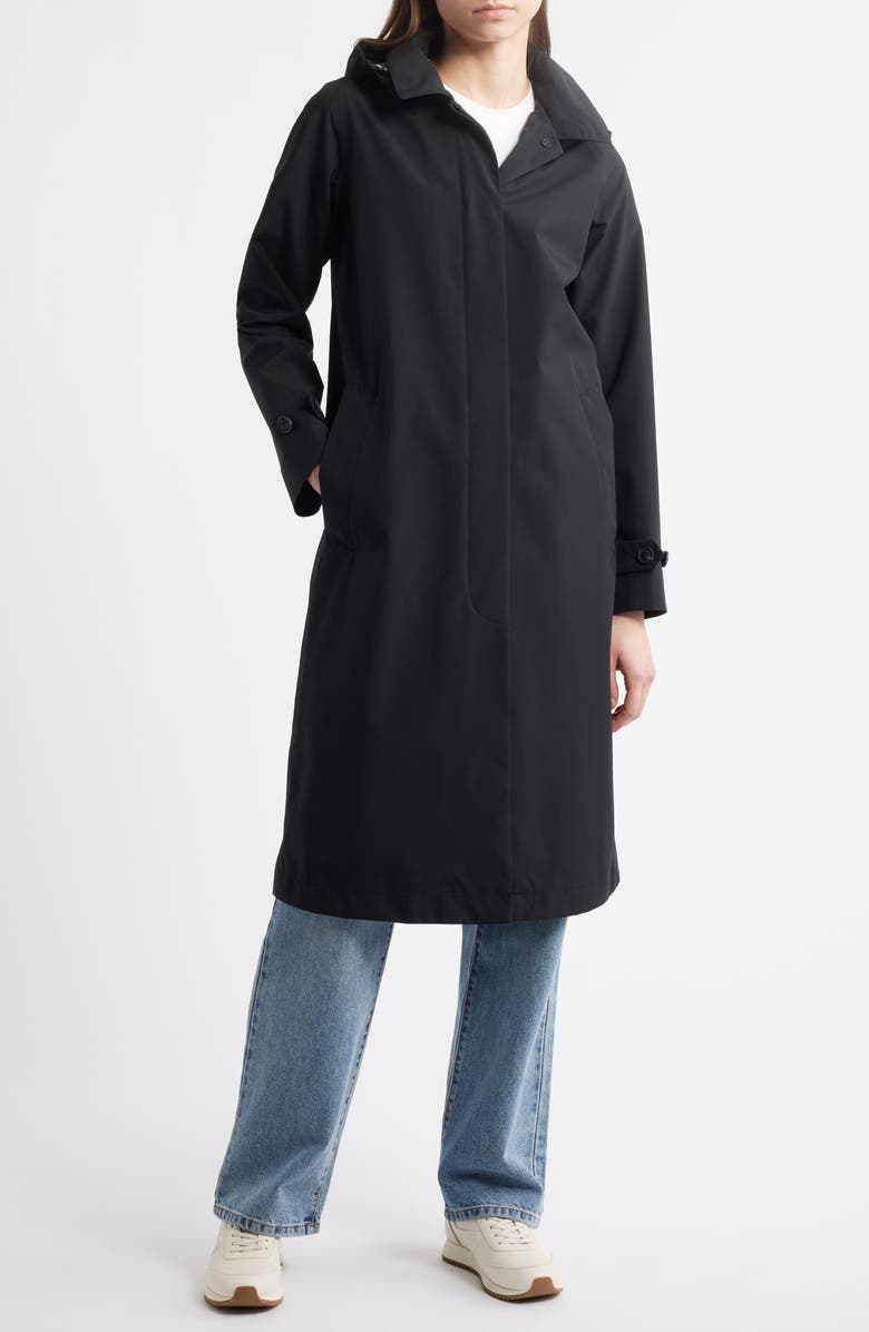 Save The Duck Asia Water Repellent Hooded Raincoat, Main, color,