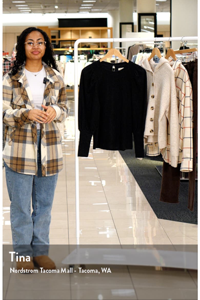 Puff Sleeve Brushed Jersey Top video