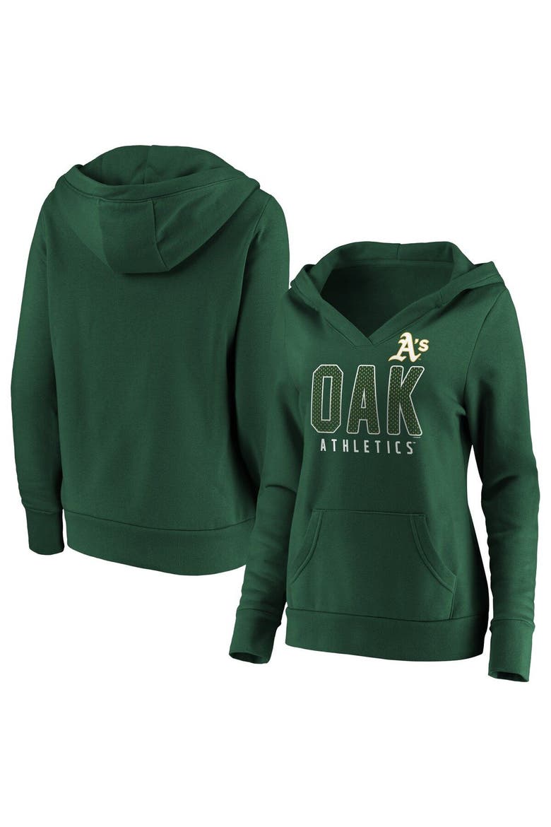 Women's Fanatics Branded Green Oakland Athletics Scoreboard V-Neck Pullover Hoodie, Alternate, color, Green