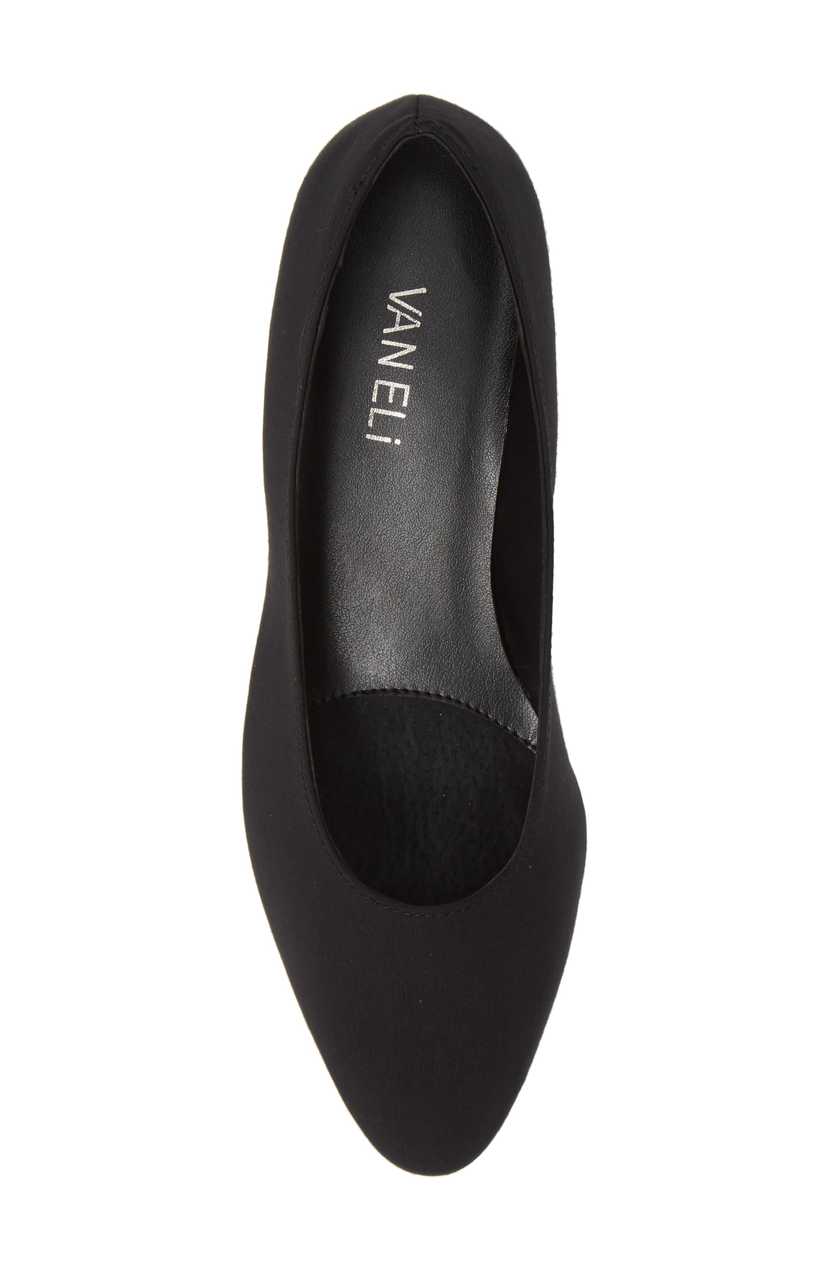 'Astyr' Almond Toe Pump, Alternate, color, BLACK FABRIC