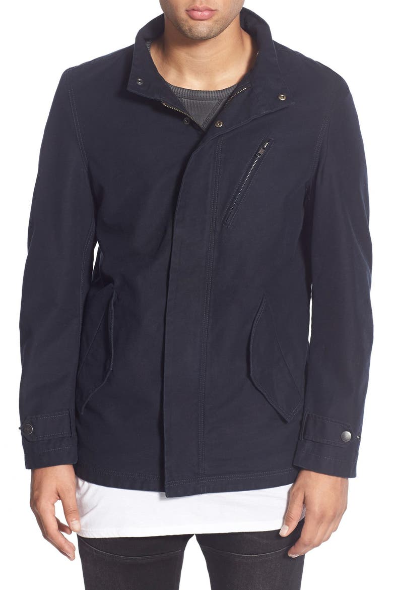 Treasure&Bond Diamond Stitched Hooded Jacket, Alternate, color, NAVY PEACOAT