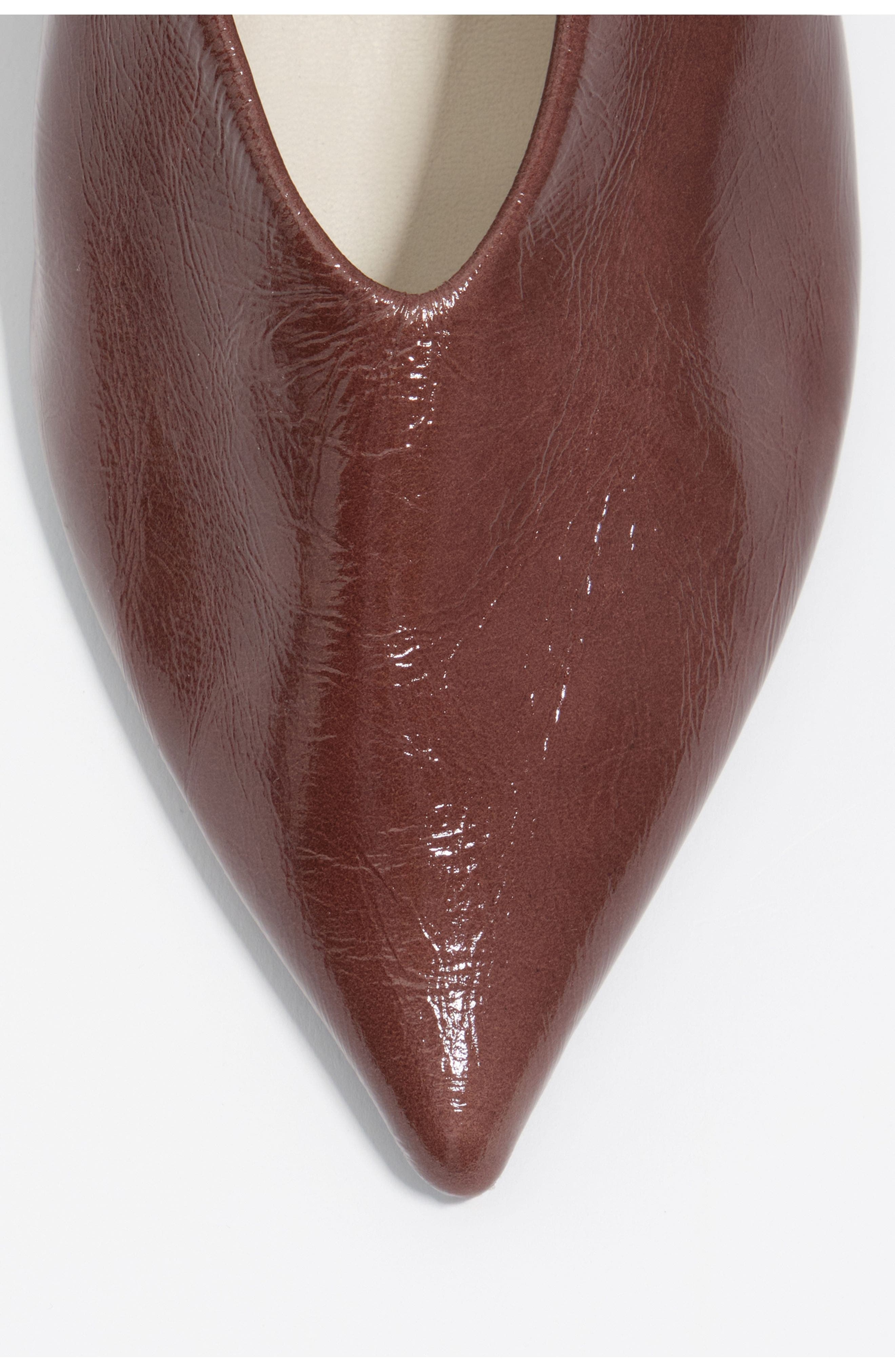 Bimba y Lola Leather Mid-Heel Shoe., Alternate, color, Brown