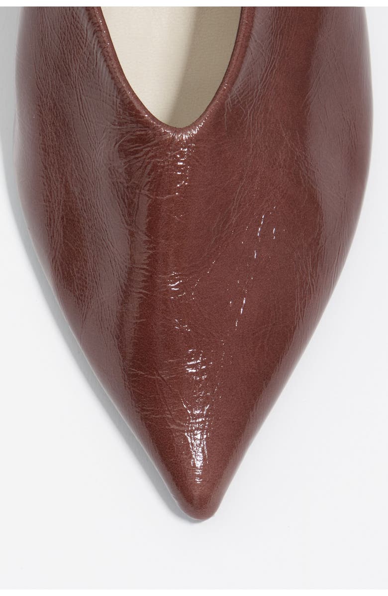 Bimba y Lola Leather Mid-Heel Shoe., Alternate, color, Brown