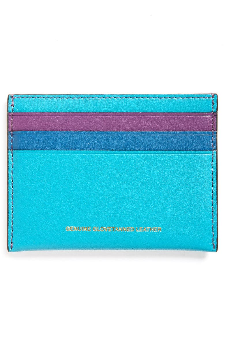 COACH Leather Card Case, Alternate, color, 