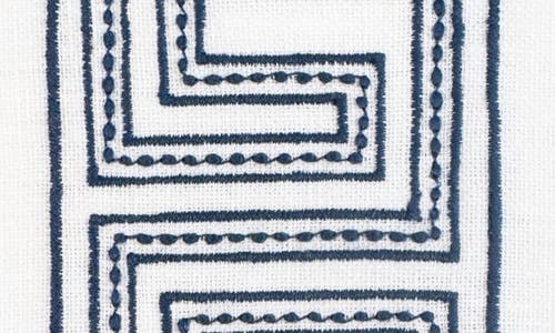 Matouk Ophelia Linen Shower Curtain In Indigo
