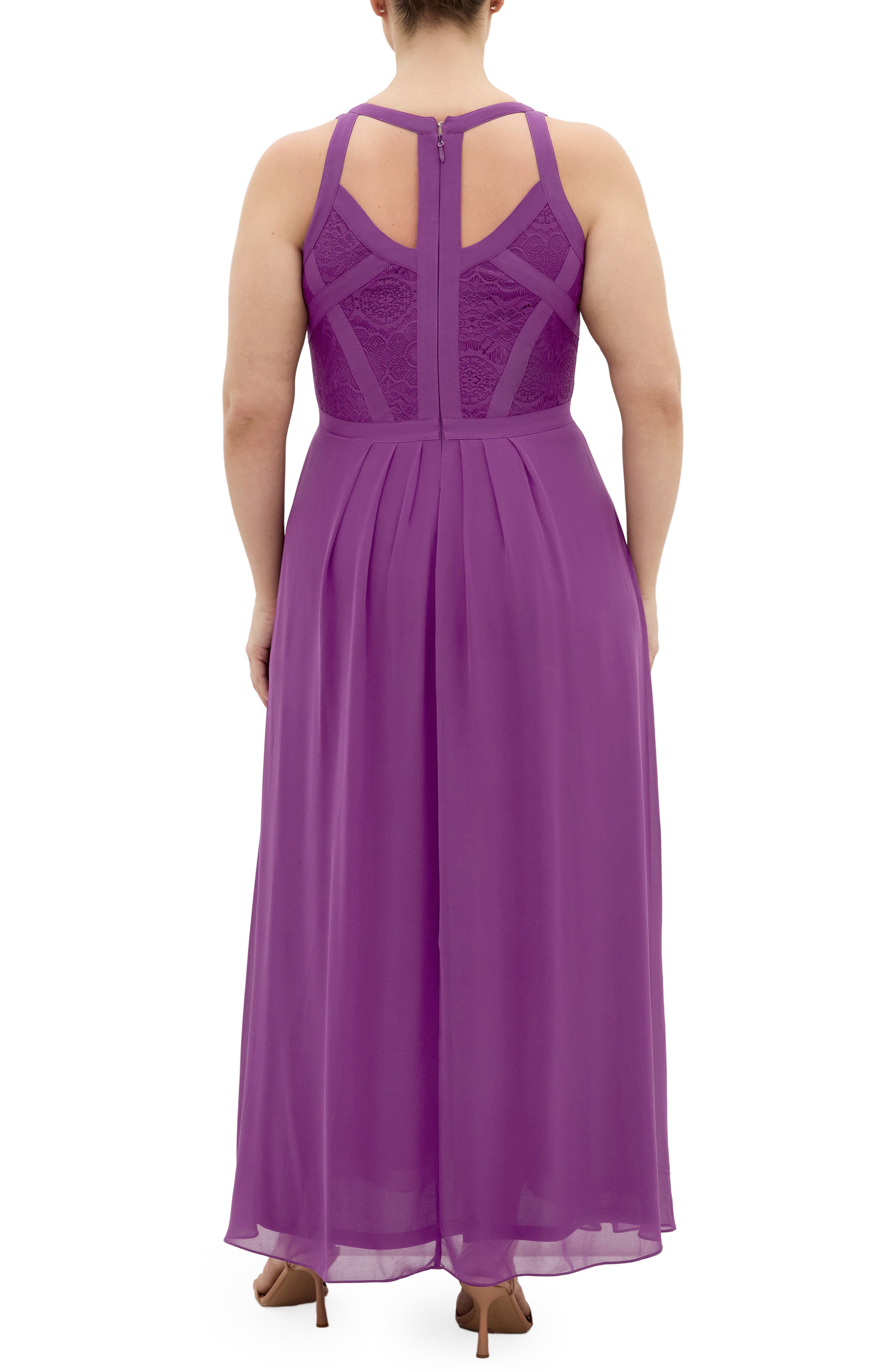 Chiffon & Lace Maxi Dress - image 2