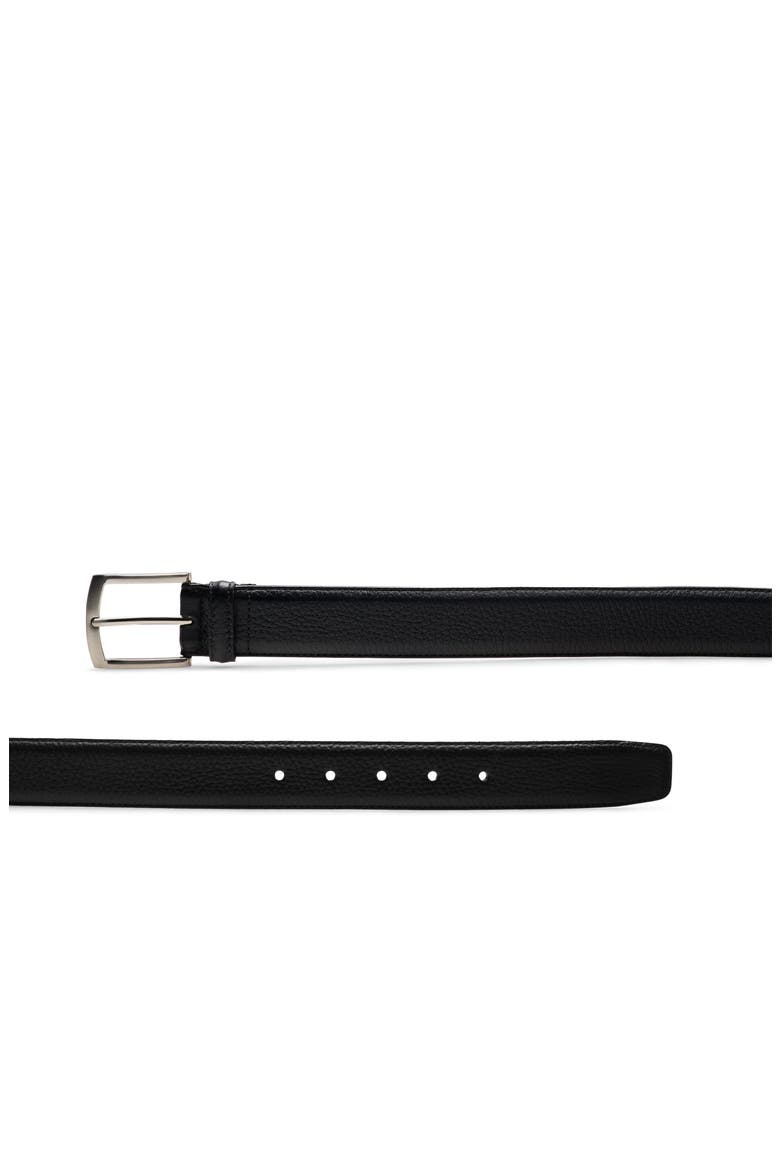 Tanner Tumbled Leather Belt, Alternate, color, TEXTURE BLACK