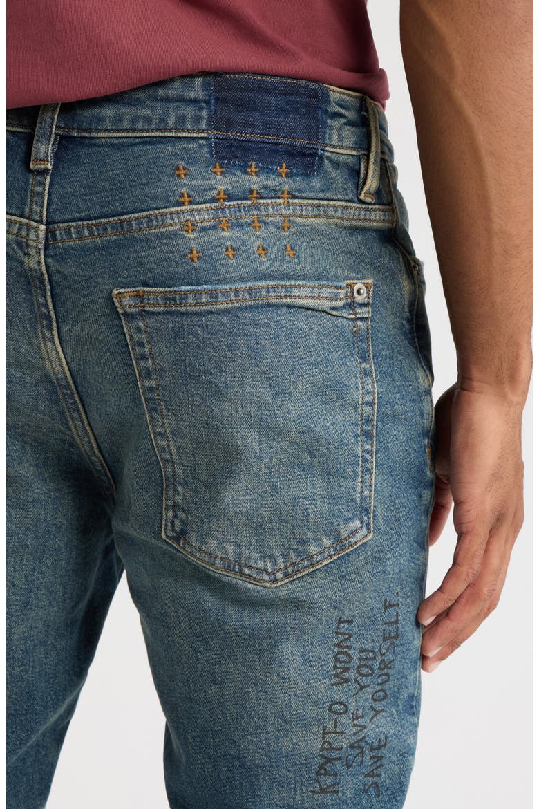 Van Winkle Billy Blue Skool Skinny Jeans, Alternate, color, DENIM