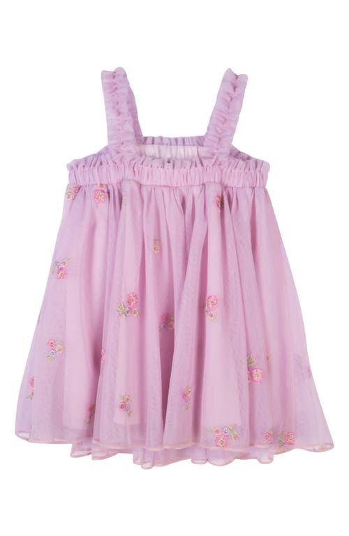 Zunie Embroidered Float Dress With Bloomers In Orchid Multi