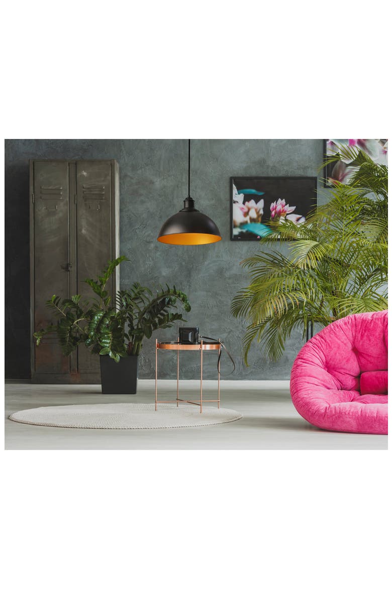 Wallace Pendant Light, Alternate, color, BLACK/ GOLD