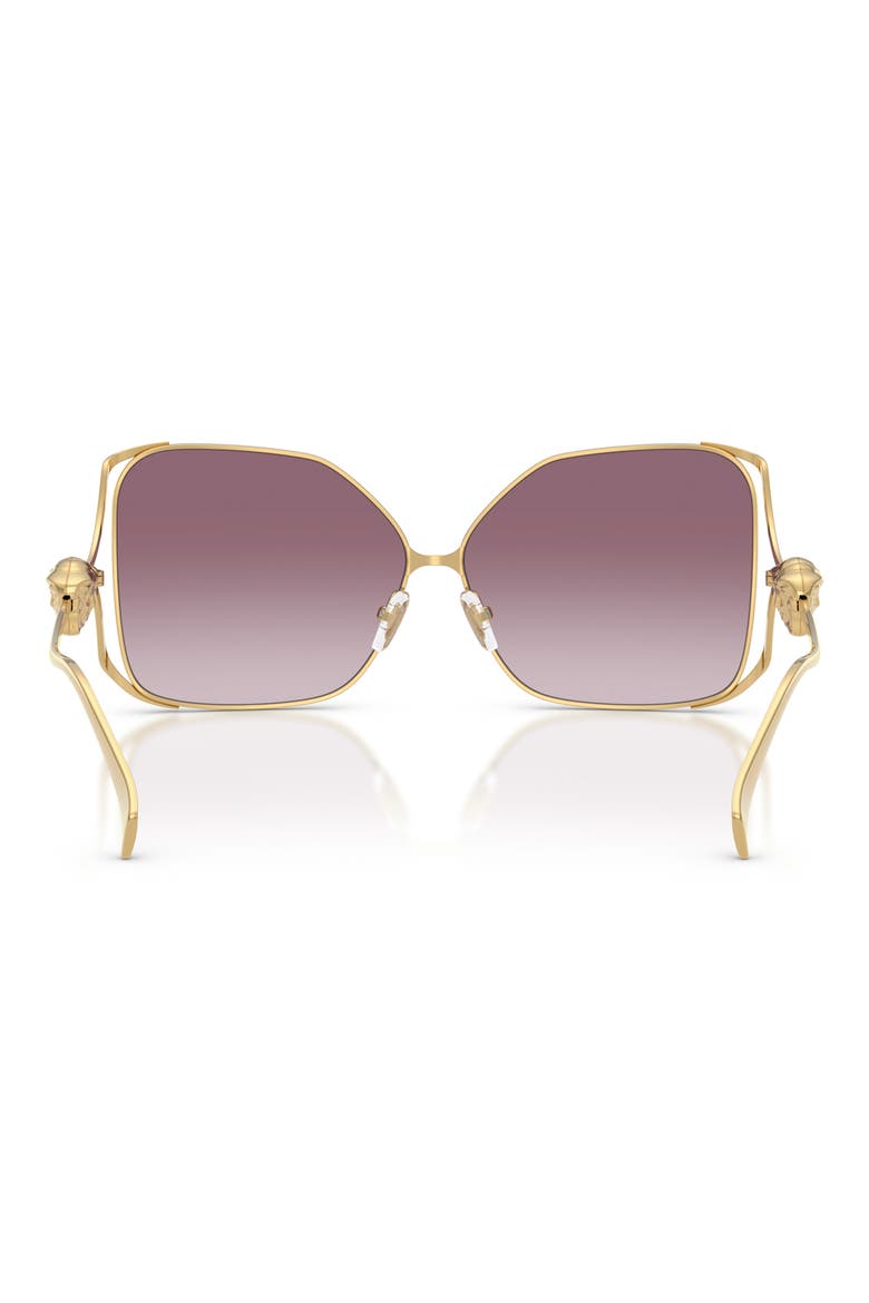 62mm Oversize Square Sunglasses, Alternate, color, GOLD / VIOLET MIRROR SILVER