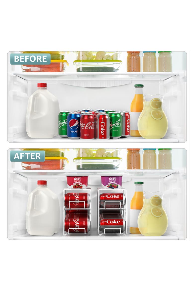 Set of 2 Can Dispensers, Alternate, color, WHITE