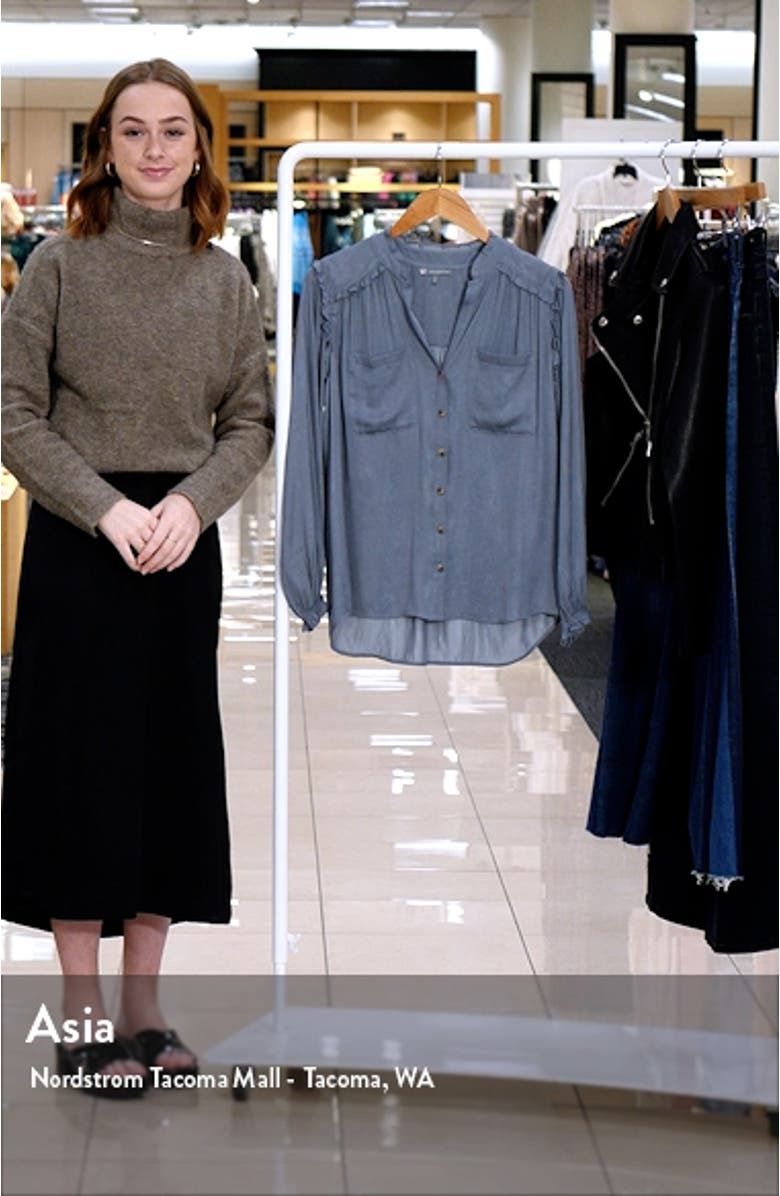 Ruffle Split Neck Blouse, sales video thumbnail