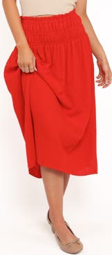 Petal & Pup Mattea Smock Waist Cotton Gauze Maxi Skirt