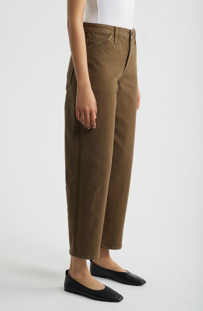 CITY BLUES High Waist Relaxed Straight Leg Jeans, Alternate, color, Olive