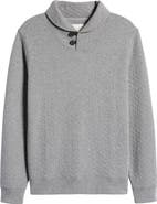 Billy Reid Diamond Quilt Shawl Collar Sweatshirt