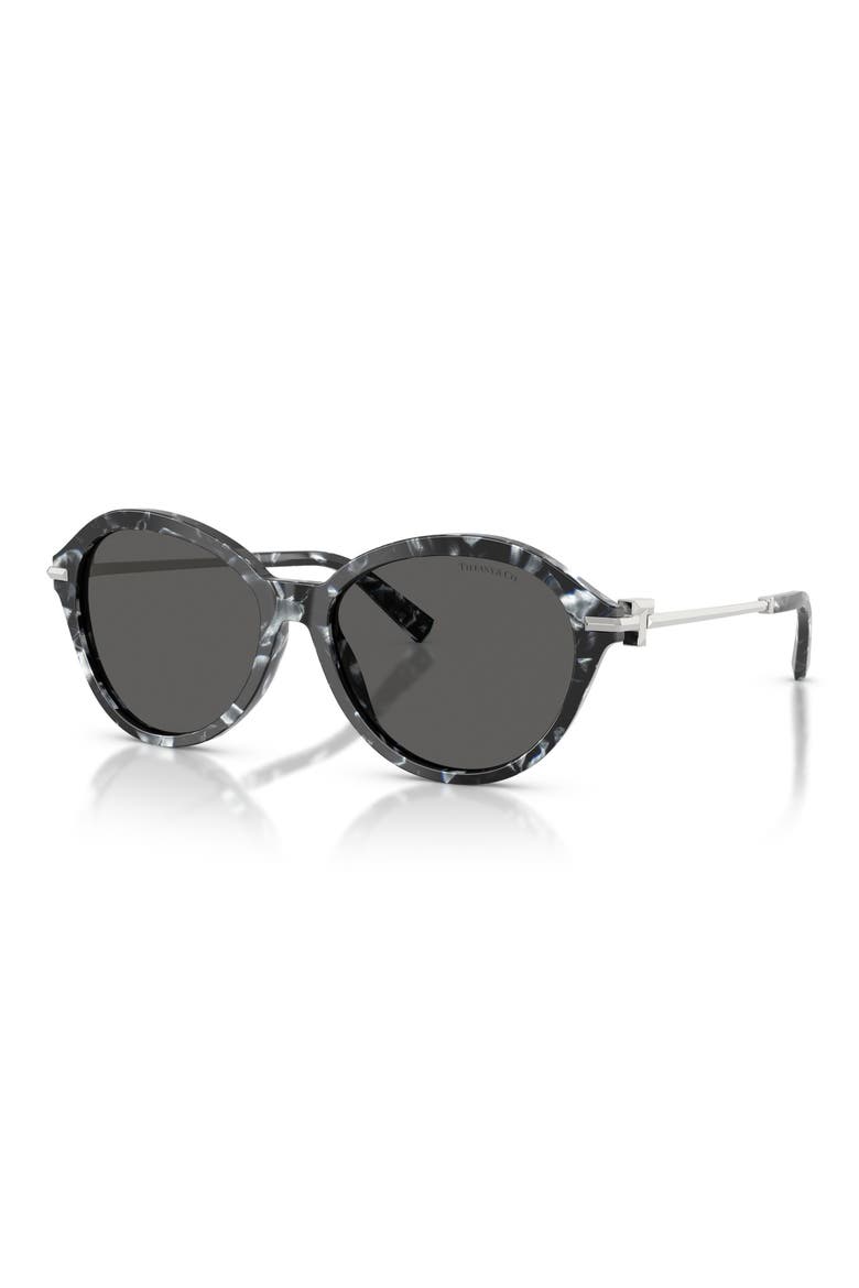 56mm Gradient Round Sunglasses, Alternate, color, HAVANA MADREPERLA / DARK GREY