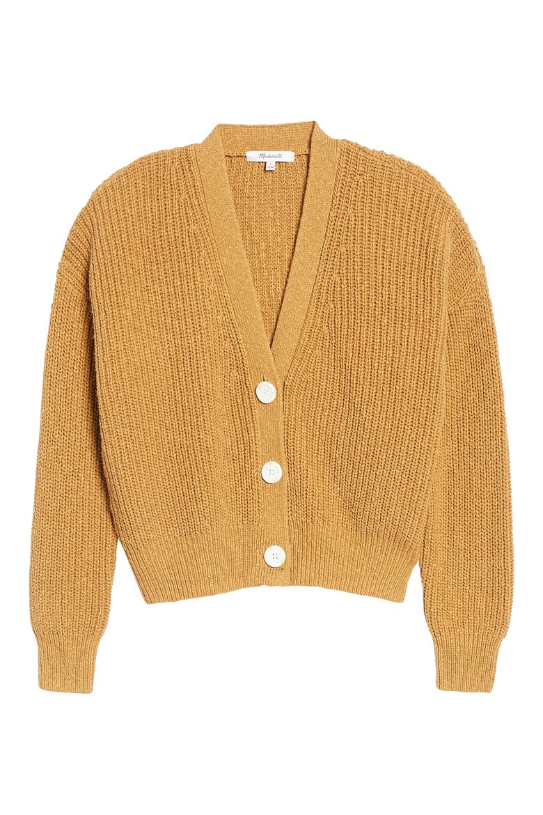 Greywood Crop Cardigan Sweater, Alternate, color, TOFFEE