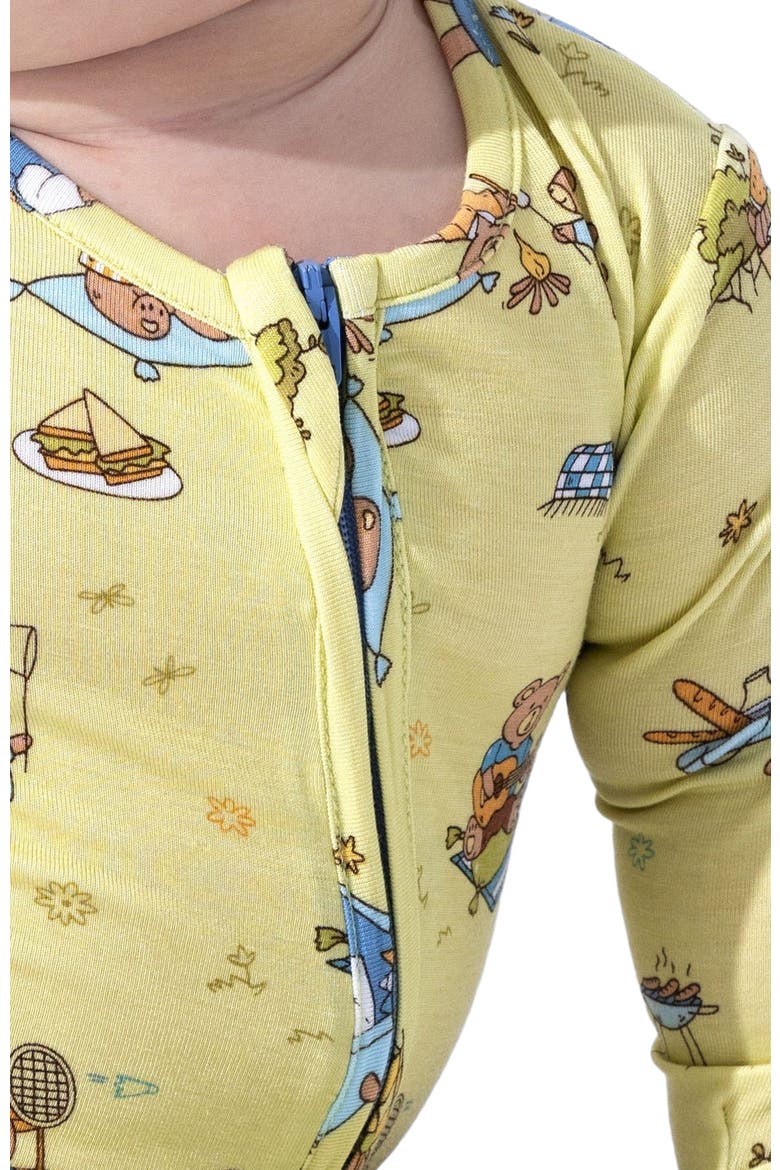 Baby Teddy Bear Picnic Convertible Footie, Alternate, color, Teddy Bear Picnic