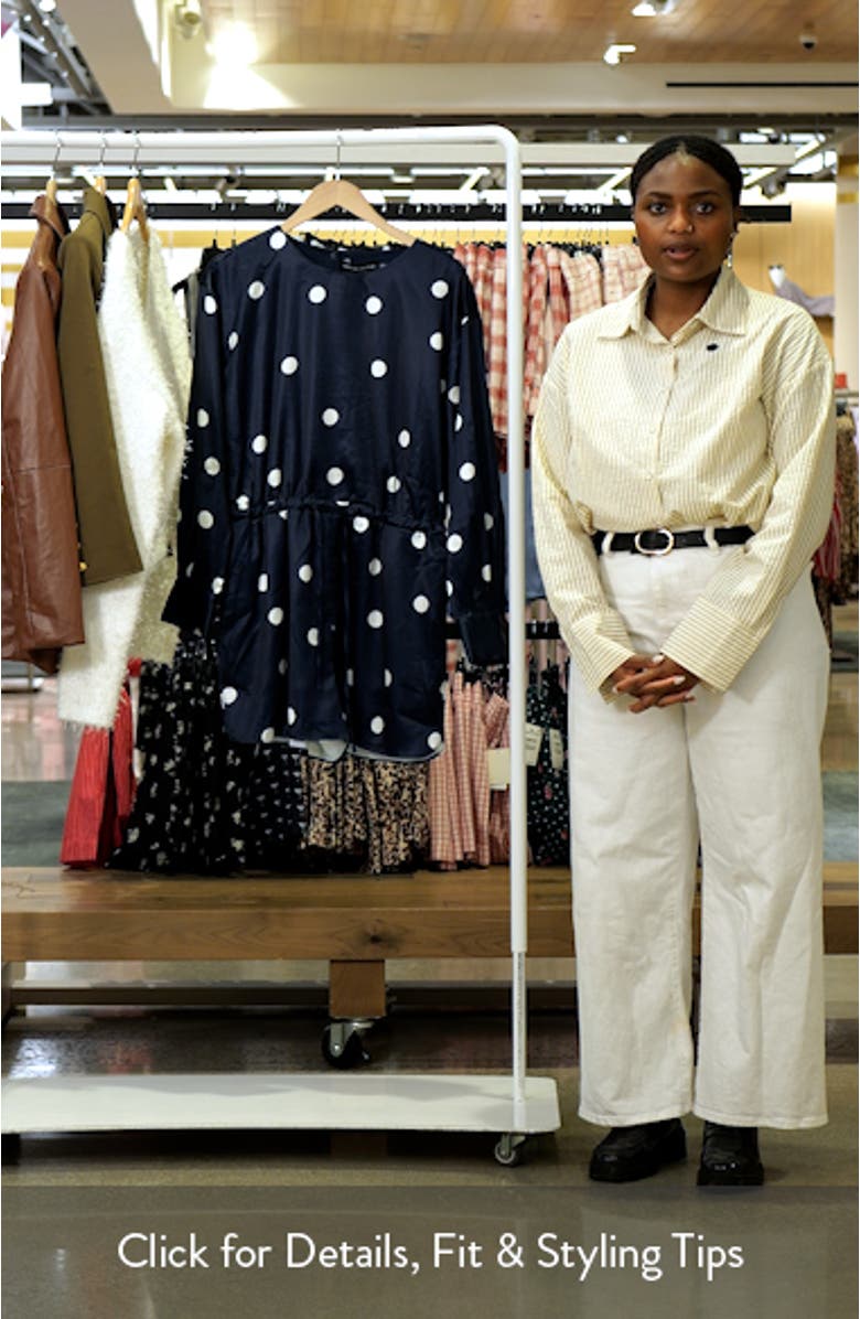 Polka Dot Long Sleeve Satin Romper, sales video thumbnail