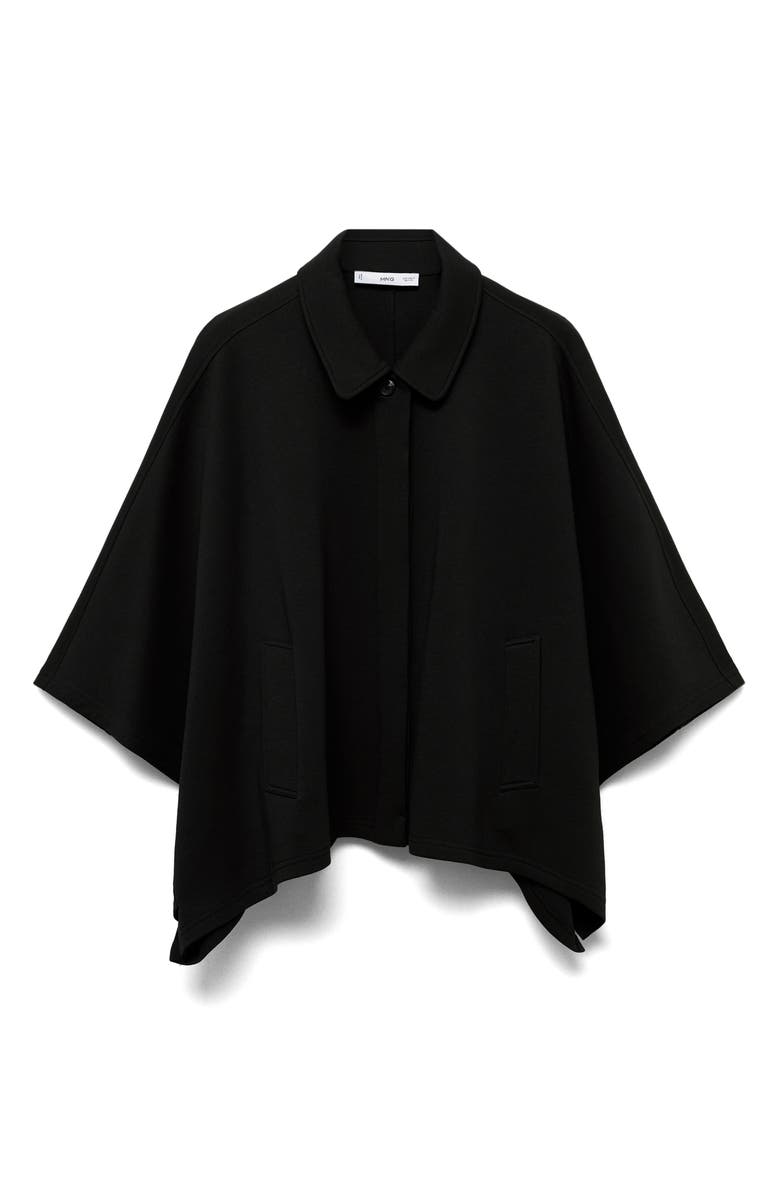 MANGO Button Front Cape Jacket, Alternate, color, 
