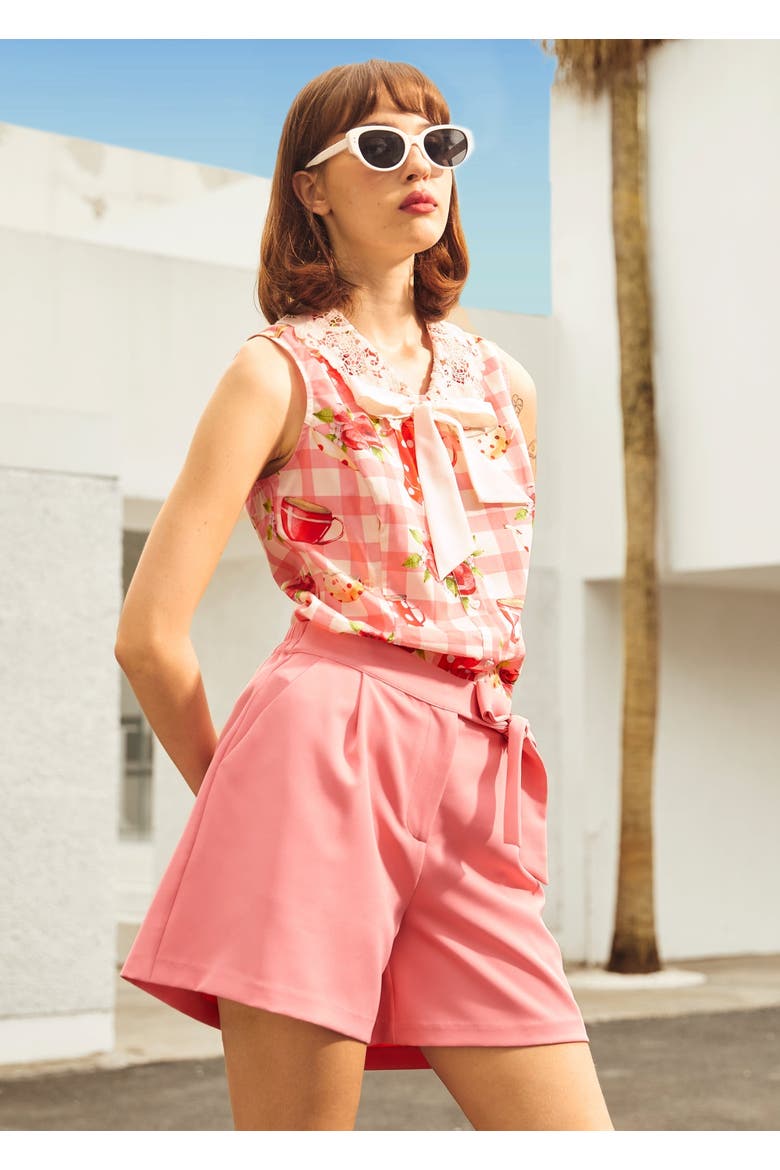 Blushing Bow Shorts, Alternate, color, Pink Lemonade