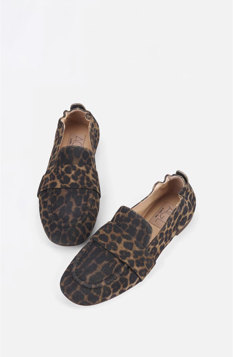 AGL Cristiana Leather Moccasin, Alternate, color, Leopard