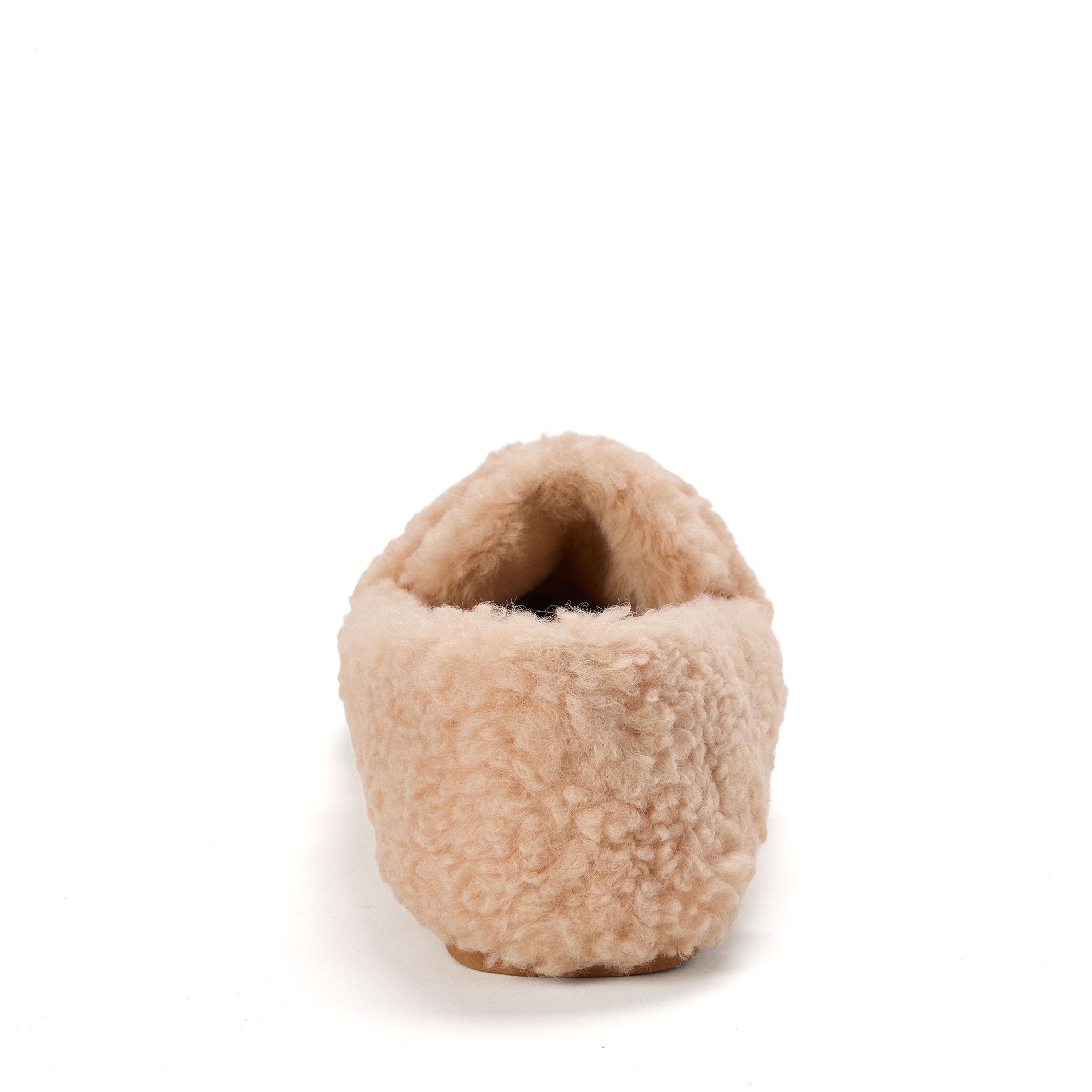DEARFOAMS Madeline Luxe Teddy Loafer Slipper, Alternate, color, Latte