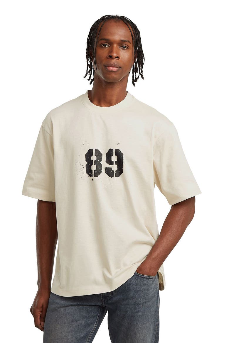 Sprayed 89 Boxy Organic Cotton Graphic T-Shirt, Alternate, color, WHITEBAIT