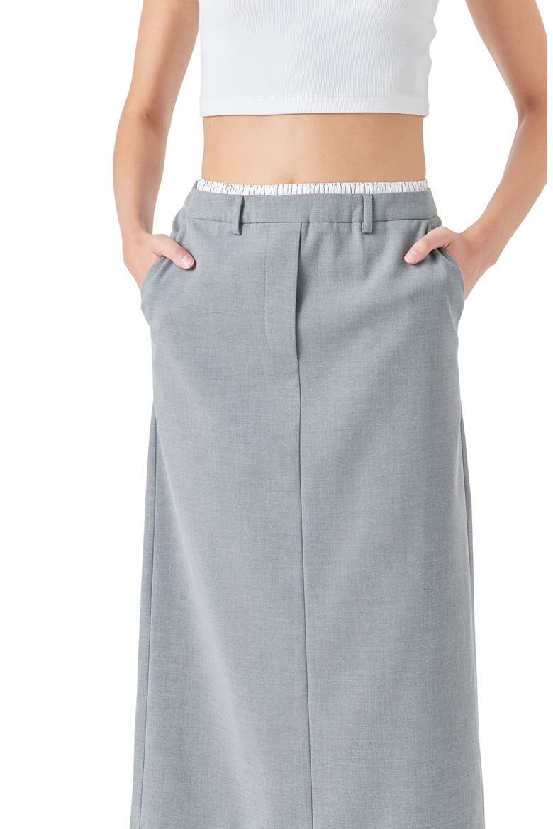 Boxer Waist Skirt, Alternate, color, GREY