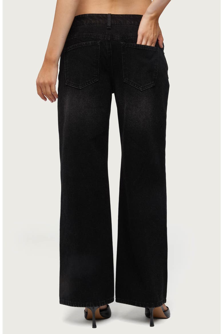 Raelynn Low Rise Wide Leg Jeans, Alternate, color, DENIM-BLACK