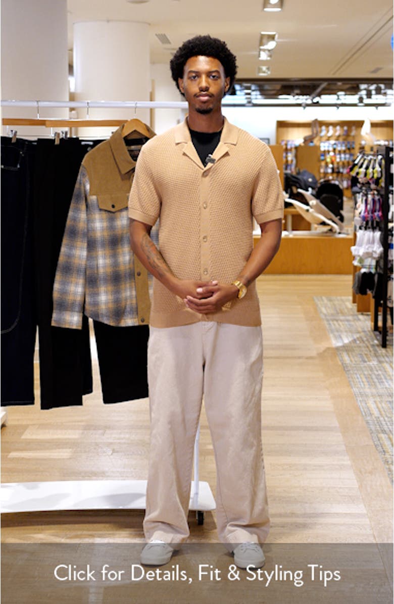 Iconico Texture Knit Camp Shirt, sales video thumbnail