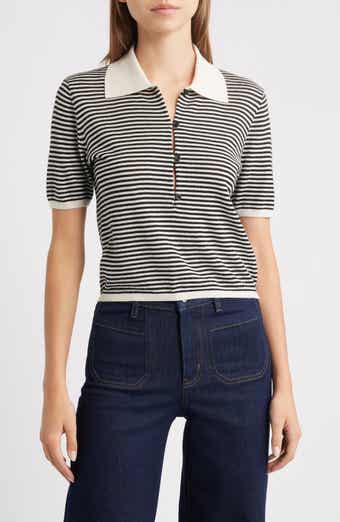 FRAME The Smart Stripe Polo Top