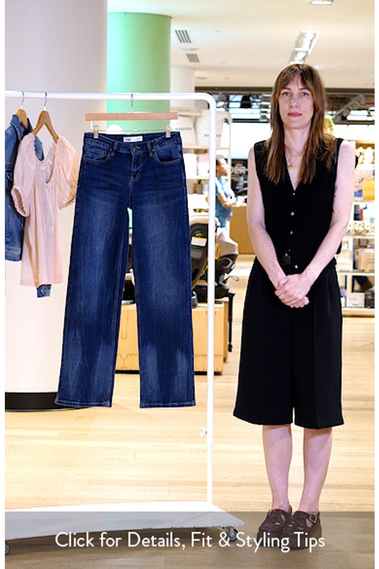 Brittany Butterfly Pocket Low Rise Wide Leg Jeans video